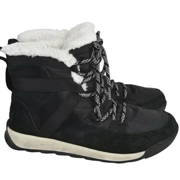 Sorel Whitney II Flurry Waterproof Boot Suede Insulated Black Size 8 - Picture 3 of 14